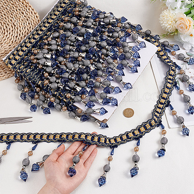 Бахрома из пластика для штор из бисера OCOR-OC0001-49-1