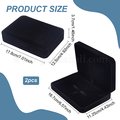 Бархатная подарочная коробка для хранения ювелирного набора CON-WH0104-10B-1