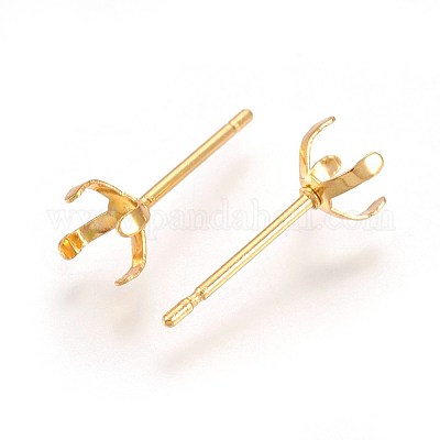 Фурнитура для сережек-гвоздиков из нержавеющей стали 304 X-STAS-L219-03A-G-1