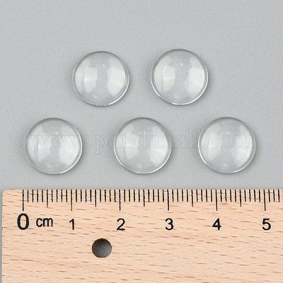 Прозрачные стеклянные кабошоны X-GGLA-R026-12mm-1