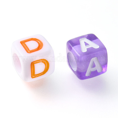 DIY 26 буква акриловые бусины стрейч наборы браслетов на день детей DIY-LS0001-04-1