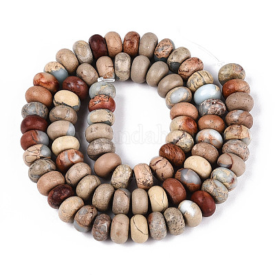 Натуральные бусины из аква терра яшмы G-E444-16-8mm-1