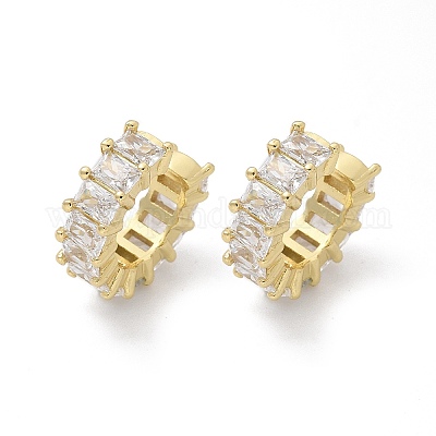 Серьги-каффы для тенниса с кубическим цирконием EJEW-K093-09G-05-1