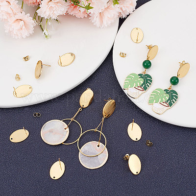 30 шт. фурнитура для сережек-гвоздиков из нержавеющей стали 201 STAS-BBC0001-72-1