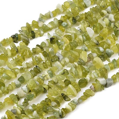Natürliche Jade Chip Perlen Stränge&nbsp;G-B160-B02-1