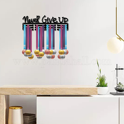Support de mur d'affichage de support de cintre de médaille de fer de mode&nbsp;ODIS-WH0037-071-1