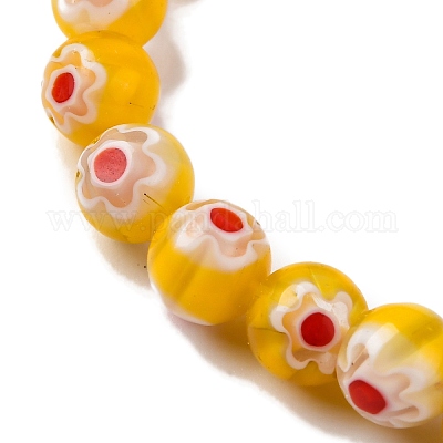 Ручной работы millefiori стеклянные бусины нитки LAMP-G164-05E-1