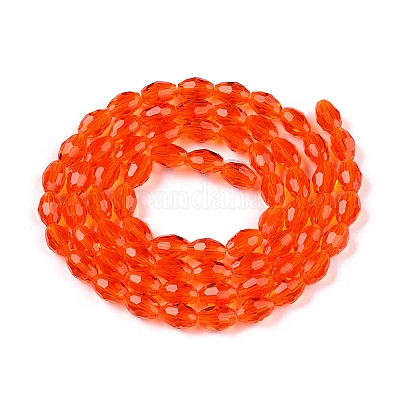 Прозрачные стеклянные бусины EGLA-A037-T6x8mm-D09-1