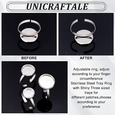 Набор для самостоятельного изготовления плоских круглых манжетных колец DIY-UN0003-46-1