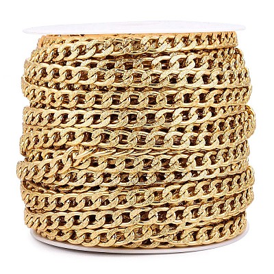 Алюминиевые текстурированные цепи с кубинскими звеньями CHA-T001-41G-1