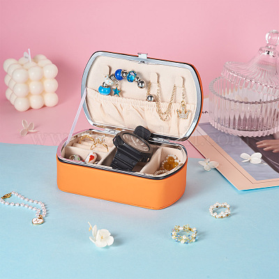 Pu Lederschmuck Aufbewahrungsbox&nbsp;LBOX-TAC0001-01B-1