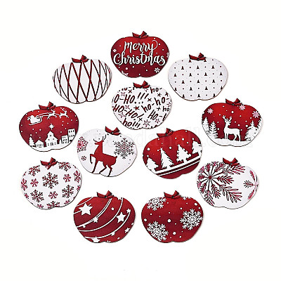 Подвесные украшения из дерева с односторонней УФ-печатью WOOD-N020-44-1