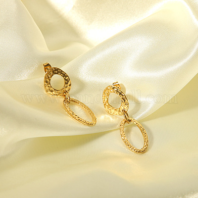 Серьги-гвоздики французской ретро-формы из нержавеющей стали 304 HR9760-1