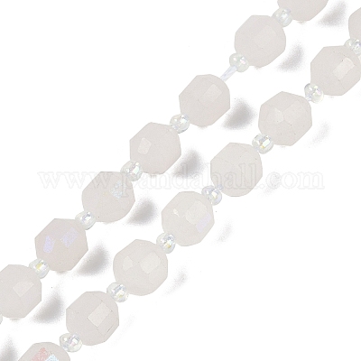 Гальванические нити из натурального белого лунного камня&nbsp;G-O201B-132F-1