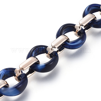 Прозрачная акриловая цепочка ручной работы AJEW-JB00547-03-1