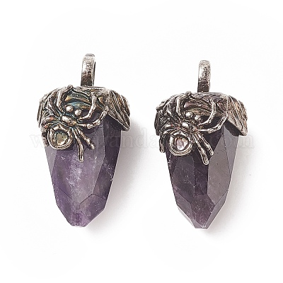 Подвески из натурального аметиста  G-C051-03F-1