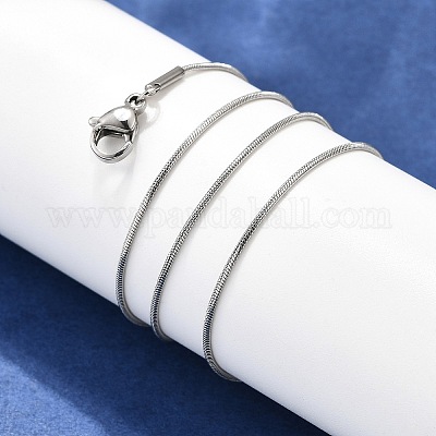 Модные мужские ожерелья-змейки из нержавеющей стали 304 NJEW-M065-A-01-1