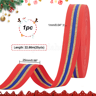 25 ярд блестящей полиэфирной ленты с блестками OCOR-PH0002-37C-1