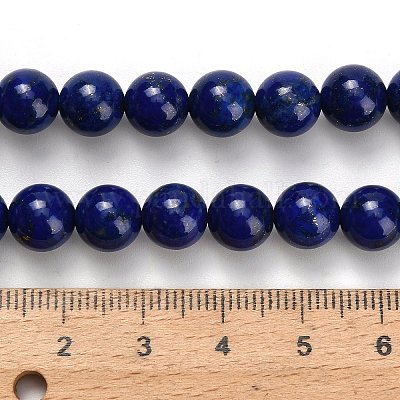 Нитки бусины из натурального ляписа-лазури G-H329-C01-8mm-1