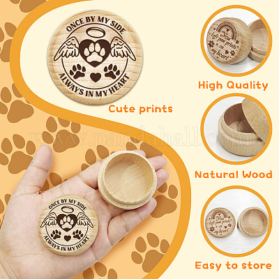 Буковая деревянная шкатулка с гравировкой «Мой первый локон» CON-WH0121-003-1