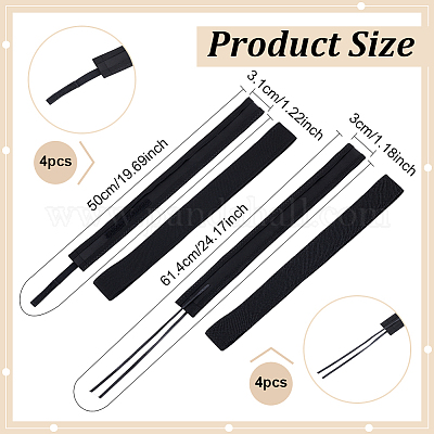 8 шт. 2 стиля полиэстер и хлопок регулируемая повязка на голову для шапки DIY-BC0013-50A-1