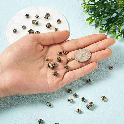 48 шт. 12 тибетских латунных бусины KK-KS0001-23-1