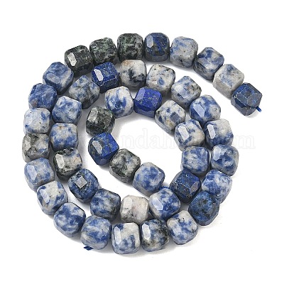 Натуральное синее пятно нитки из бисера яшмы&nbsp;G-C267-A20-1