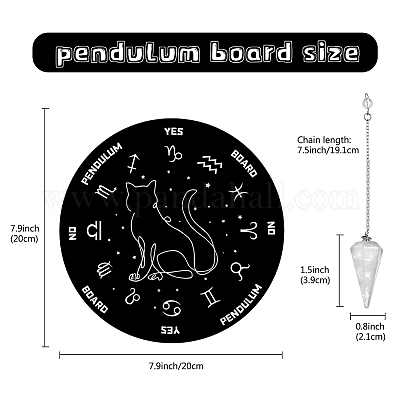 Wholesale CREATCABIN Pendulum Board With Crystal Necklace Cat Wooden ...