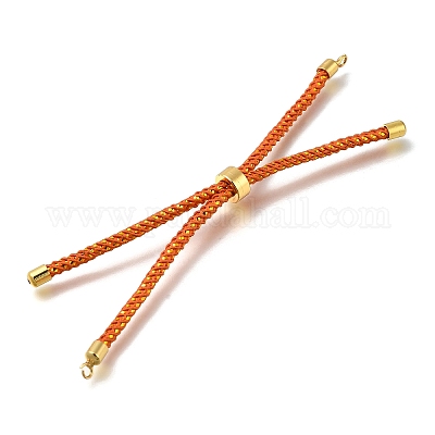 Изготовление браслета-слайдера из плетеного хлопкового шнура MAK-R001-01G-28-1