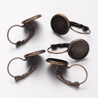 Wholesale Brass Leverback Earring Findings - Pandahall.com