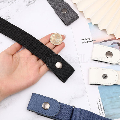 4 шт. двухцветный полиэстеровый невидимый эластичный ремень без пряжки AJEW-CA0004-18-1