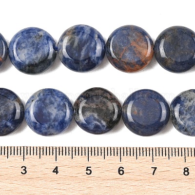 Природный содалит бисер нитей&nbsp;G-L648-B07-15mm-1