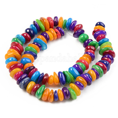 Нить из натуральных пресноводных раковинных бусин SHEL-T017-41-1