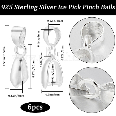 6 шт. 925 подвески из стерлингового серебра STER-BBC0006-36B-1