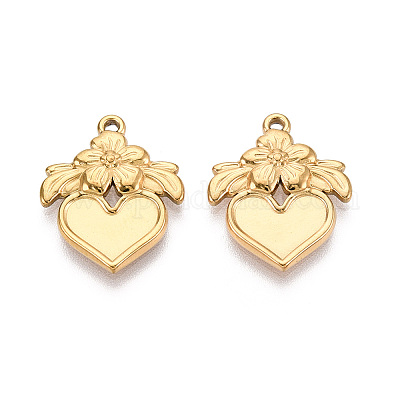 Оправы для подвесок из нержавеющей стали 304 в виде кабошонов STAS-T067-04G-1