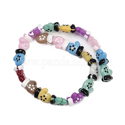 Бусины из стеклянной эмали LAMP-R004-07C-1