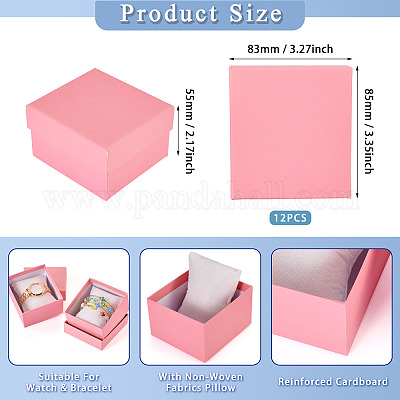 Прямоугольные бумажные подарочные коробки для ювелирных изделий CON-TAC0010-91C-1