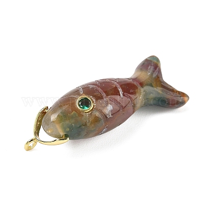 Резные подвески из натурального индийского агата G-P599-07G-07-1