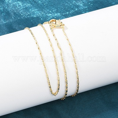 Латунные овальные ссылка цепи ожерелья NJEW-D338-02G-1