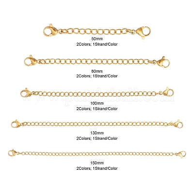 10 прядь 10 стиля удлинитель цепи из нержавеющей стали 304 STAS-LS0001-45M-1