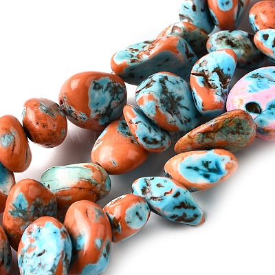 Нити окрашенных бусин из натурального магнезита G-L617-A01-01-1