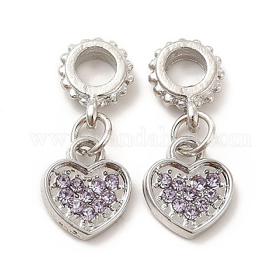 Подвески из сплава со стразами в стойке в европейском стиле PALLOY-P289-14P-01-1