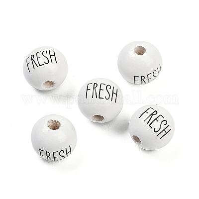 Спрей окрашены деревянные европейские бусины WOOD-F017-09C-1