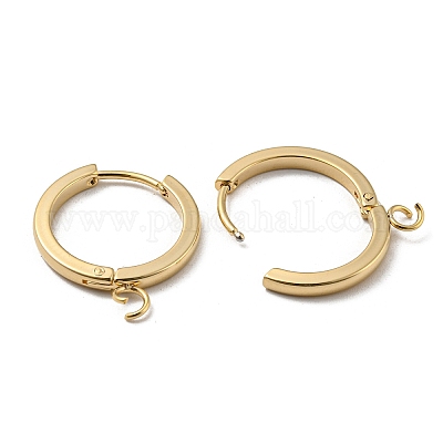 201 фурнитура для сережек-колец Huggie Hoop из нержавеющей стали STAS-A167-01D-G-1