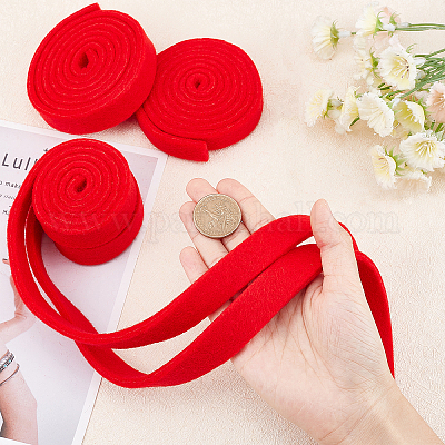 4 рулон 2-х видов шерстяной фетровой ленты AJEW-BC0003-26-1