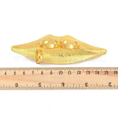 Сплав манжеты кольца пальцев RJEW-S620-01G-1