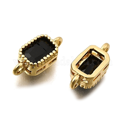 Настоящие 18k позолоченные латунные соединители с микропаве с кубическим цирконием ZIRC-L100-009G-04-1