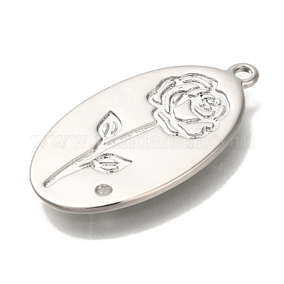 Подвески из латуни с микропаве ко Дню матери и кубическим цирконием KK-U038-05P-07-1