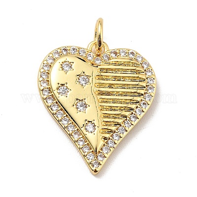 Латунные микро проложить кубического циркония подвески KK-E015-15G-1