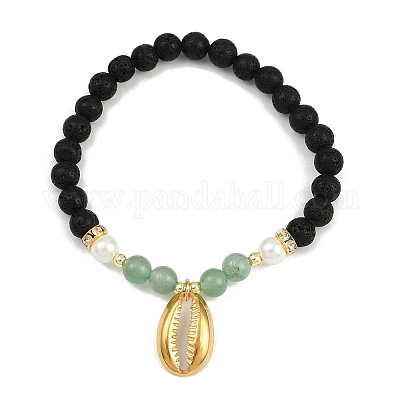 5 шт. браслеты с подвесками в форме ракушки из нержавеющей стали 304 BJEW-JB12270-1